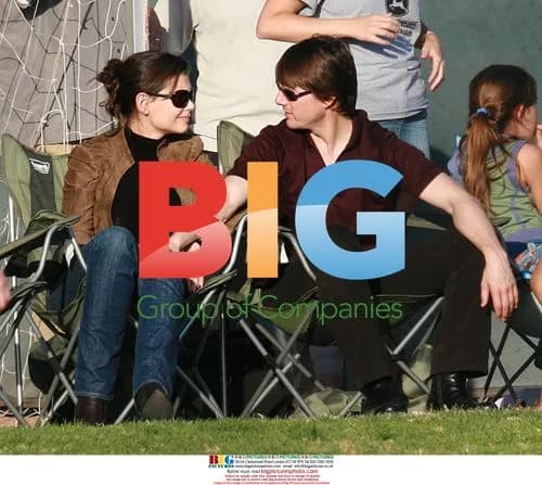 Tom Cruise and Katie Holmes Watch Soccer Game