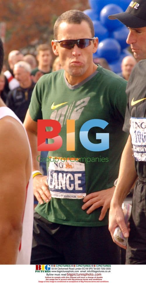 Lance Armstrong Limbers Up for NYC Marathon