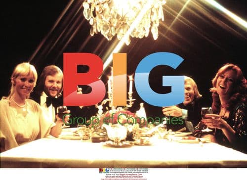 ABBA Posing for Dinner in 1973