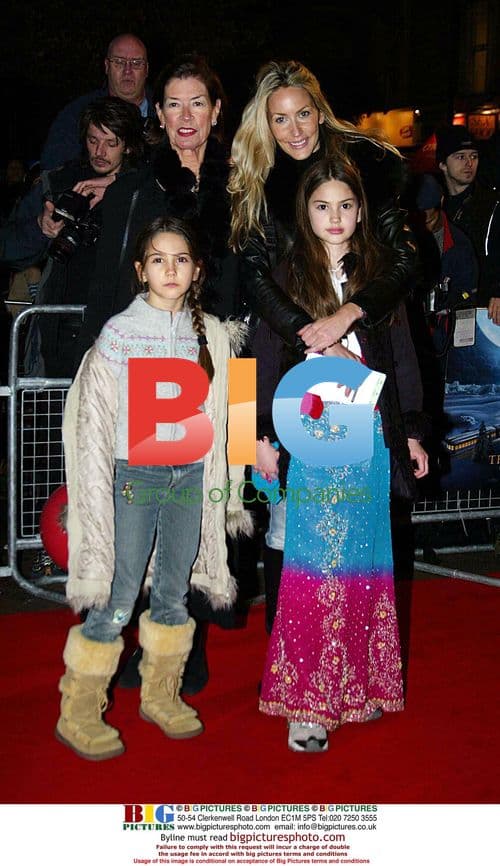 Lisa Butcher and family at 'The Polar Express' premiere