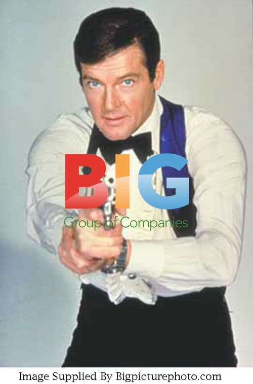 Roger Moore and wife Christina out in London