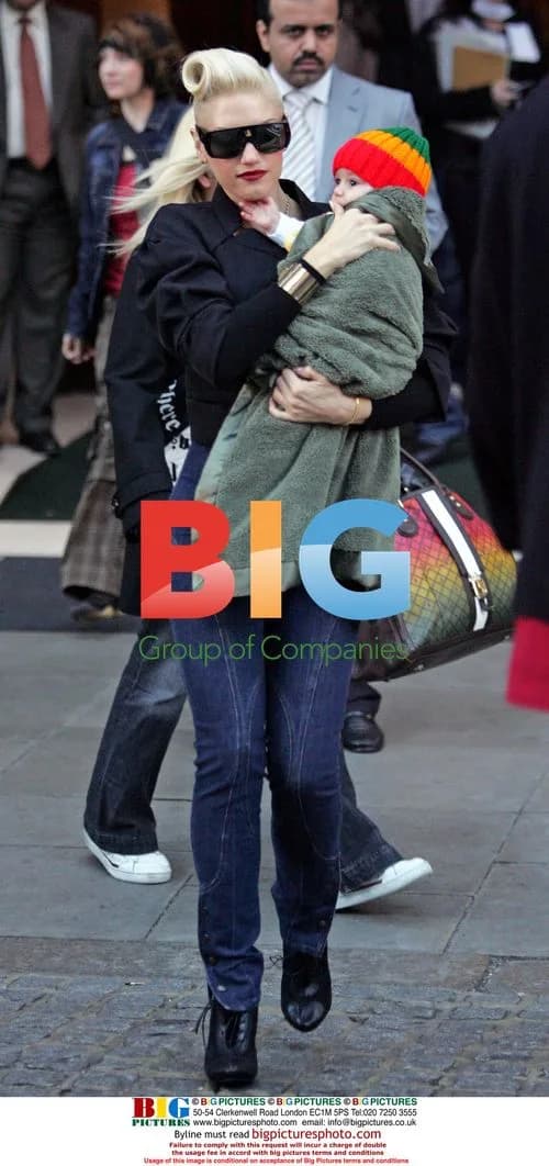 Gwen Stefani and son Kingston out in London