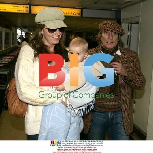 Rod Stewart and Family Depart Heathrow