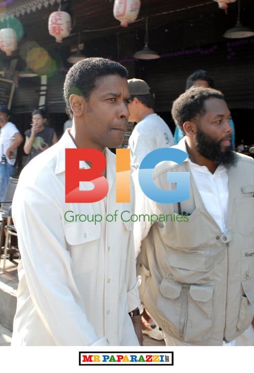 Denzel Washington on set of 'American Gangster'