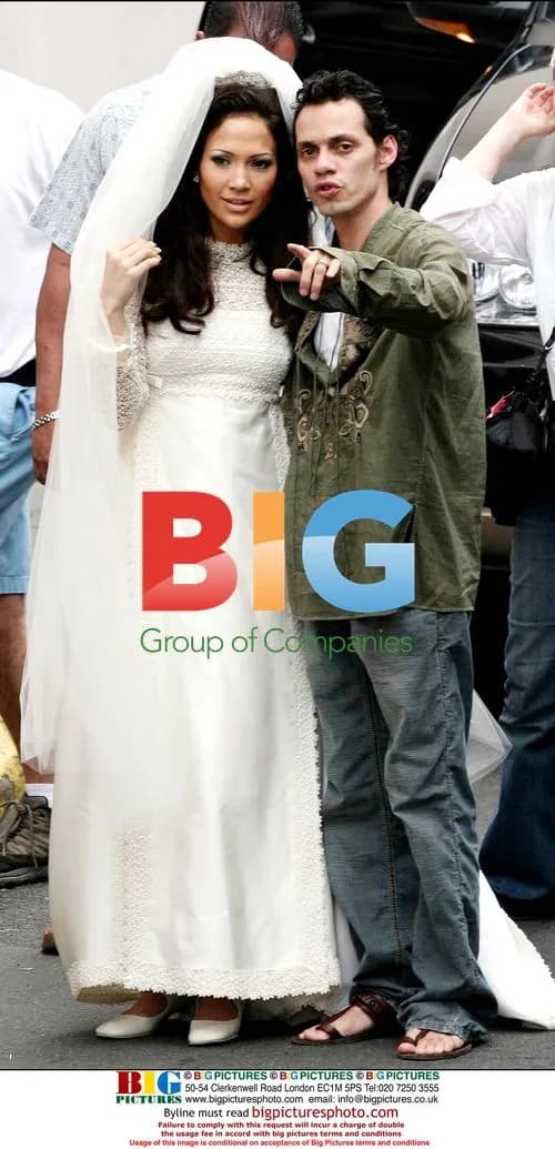 Jennifer Lopez & Marc Anthony on "El Cantante" Set