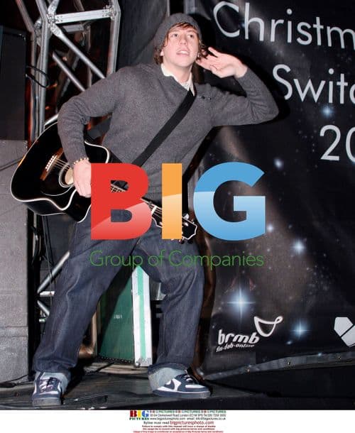 Danny from McFly performs at Birmingham Christmas Lights