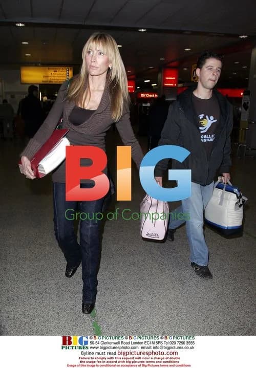Heather Mills at Heathrow Airport