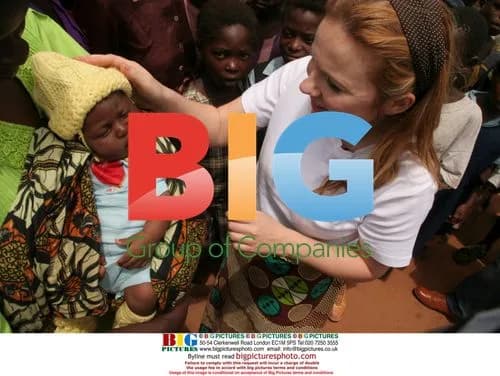 Geri Halliwell with Baby in Zambia