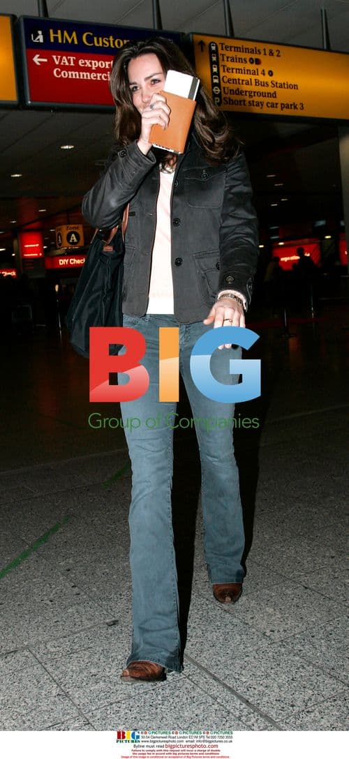 Kate Middleton at Heathrow Airport