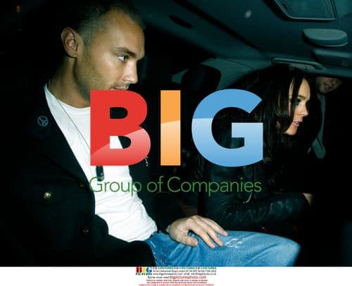 Lindsay Lohan and Calum Best Leaving Hotel