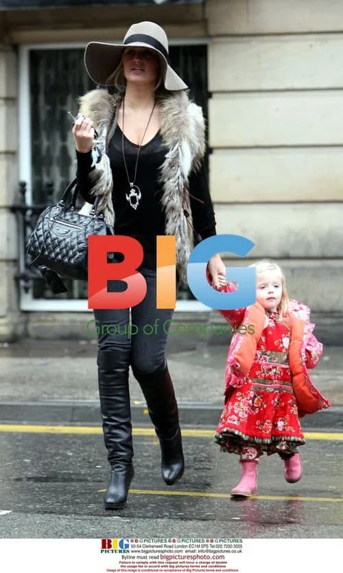 Alex Curran and Daughter Lilly Shopping in Liverpool