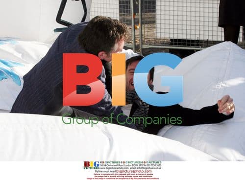 Flushed Away stars slide down inflatable toilet