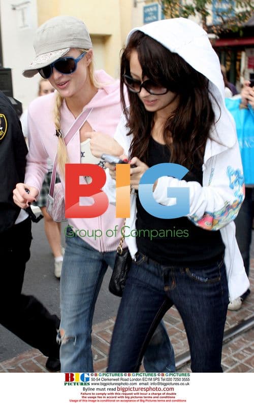 Paris Hilton and Nicole Richie leave LA's Grove