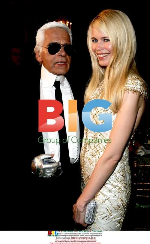 Claudia Schiffer & Karl Lagerfeld at Marie Claire Awards