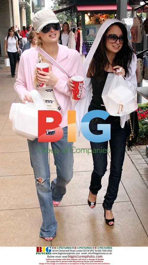 Paris Hilton and Nicole Richie Shop and See Movie