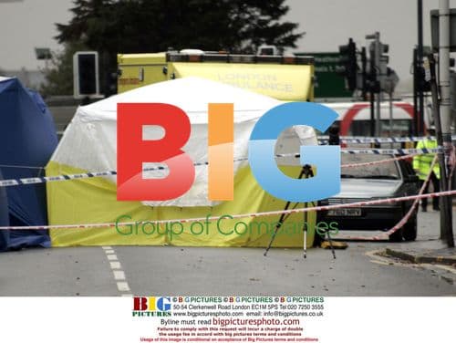Murder scene in Harlington Street, West London