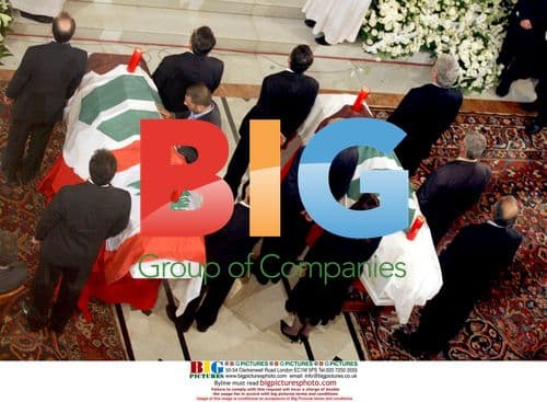 Mourners at Gemayel and Shartuni Funeral in Beirut