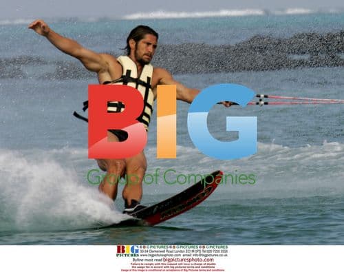 Bixente Lizarazu Water Skiing in Mauritius
