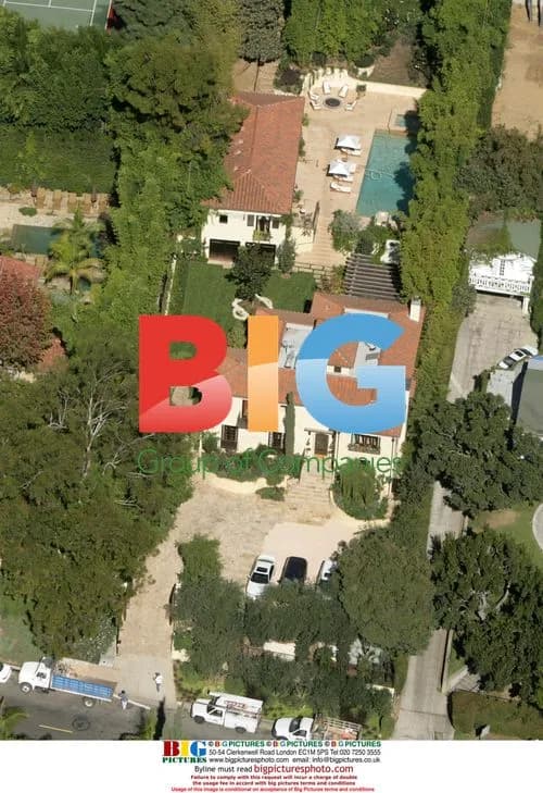 Aerial view of Halle Berry's home