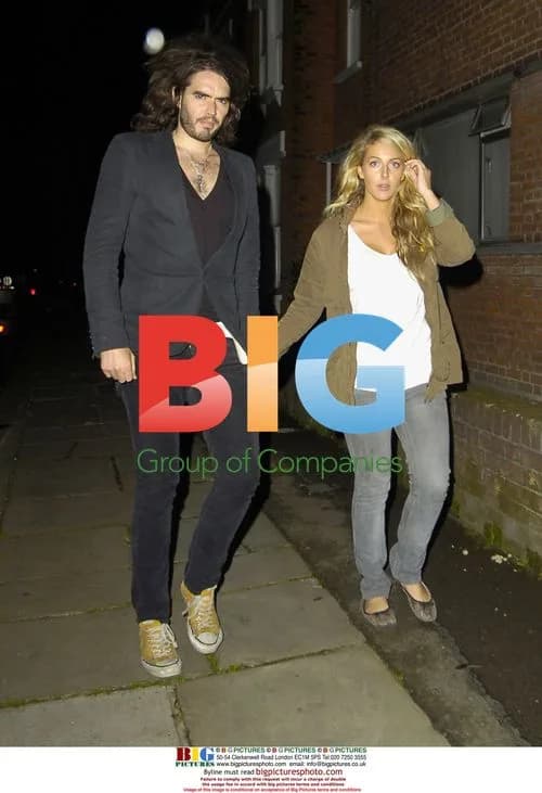 Russell Brand out with mystery blonde in London