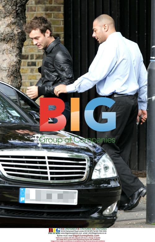 Jude Law leaving home in London