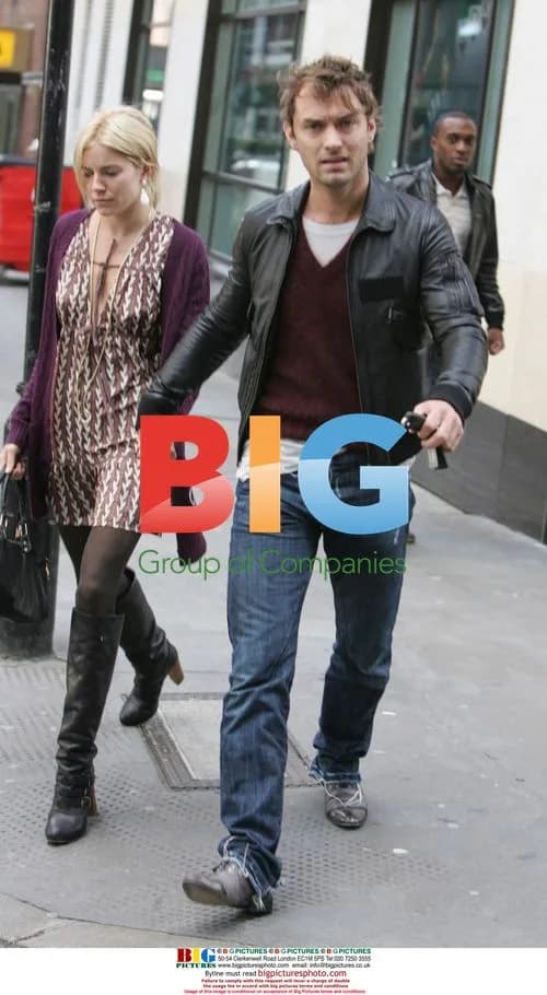 Jude Law and Sienna Miller in London