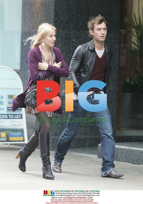 Jude Law and Sienna Miller together in London