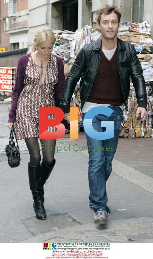 Jude Law and Sienna Miller go to the cinema in London