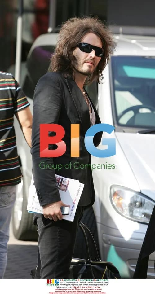 Russell Brand Arrives at MTV Studios