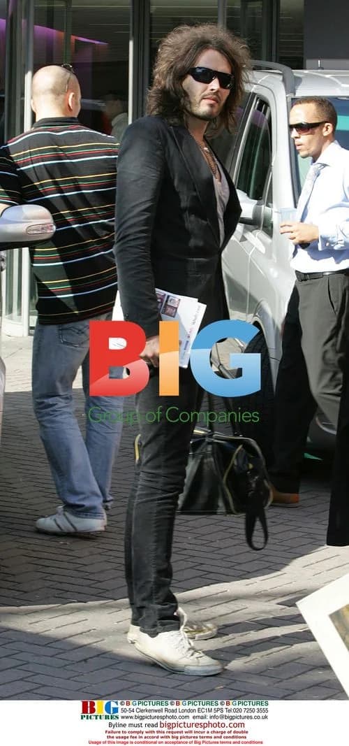 Russell Brand Arrives at MTV Studios