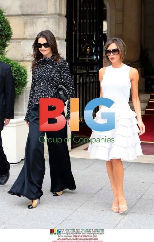 Victoria Beckham and Katie Holmes at Chanel Show