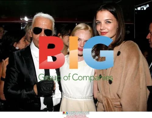 Karl Lagerfield, Kate Boswth, Katie Holmes at Paris Fashion Week
