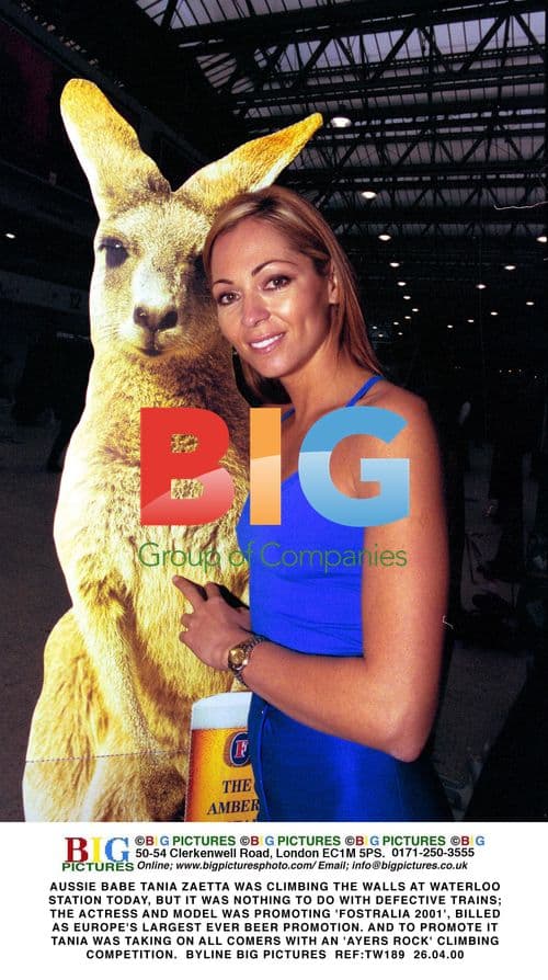 Tania Zaetta Promotes 'Fostralia 2001' Beer Event