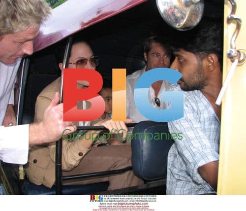 Brad Pitt and Angelina Jolie in India