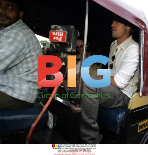 Brad Pitt and Angelina Jolie with Maddox in India