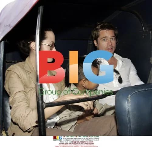 Brad Pitt, Angelina Jolie and Maddox in Pune