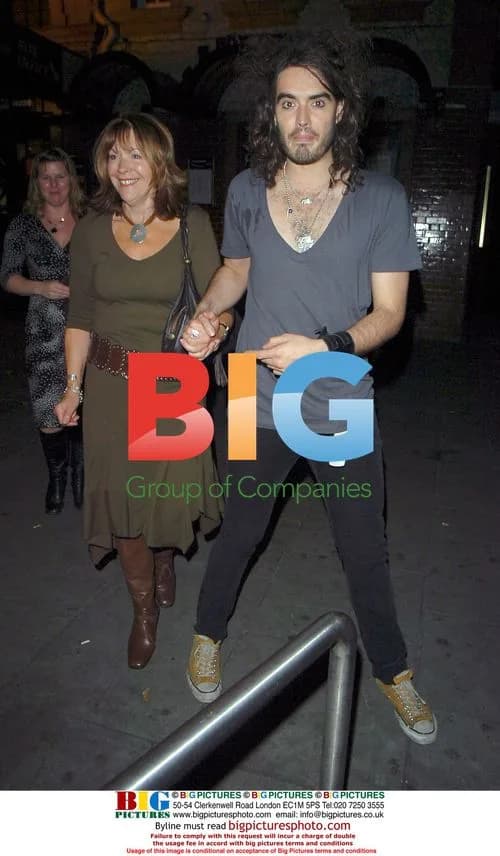 Russell Brand with mother at standup show
