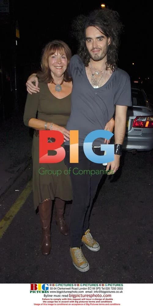Russell Brand with mother at London comedy show