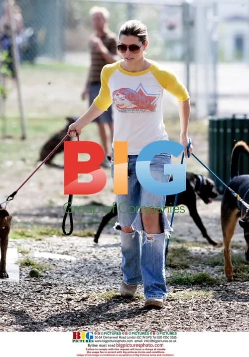 Jessica Biel Walks Dogs at Park