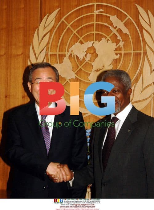 Ban Ki-Moon meets Kofi Annan in New York