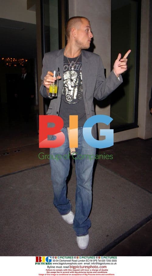 Lee Otway leaving Lady Victoria Hervey's birthday party