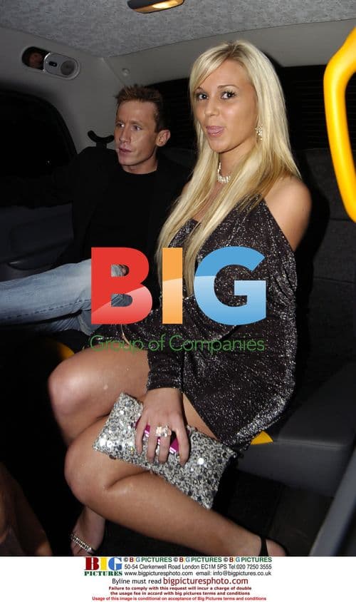 Lee Otway's girl leaving Lady Victoria Hervey's birthday party