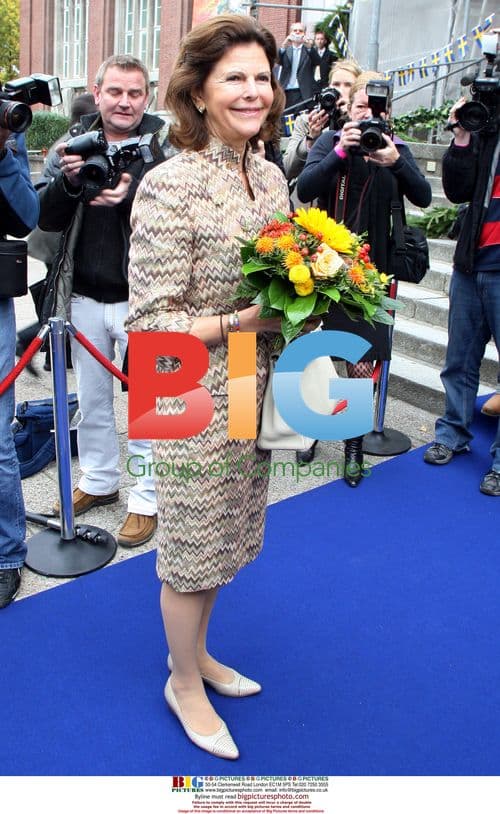 Queen Silvia of Sweden Visits Museum in Hamburg
