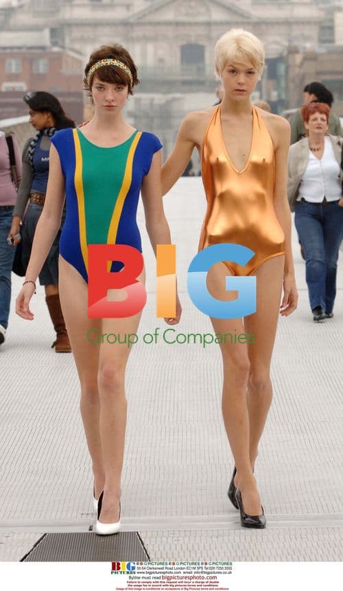 Make Me A Supermodel contestants at Millenium Bridge