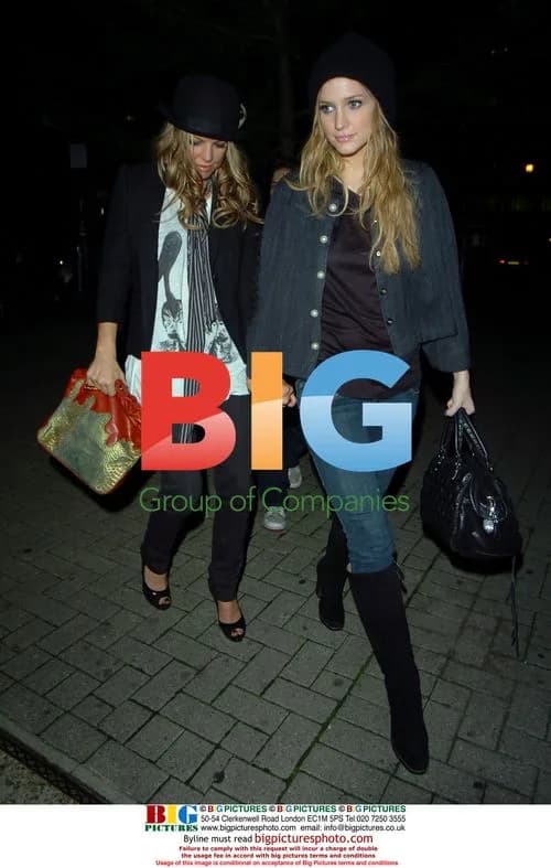 Ashlee Simpson and Fergie Dine and Party in London