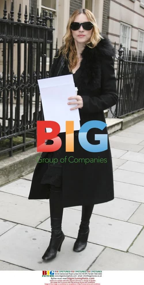 Madonna arriving at hotel in London