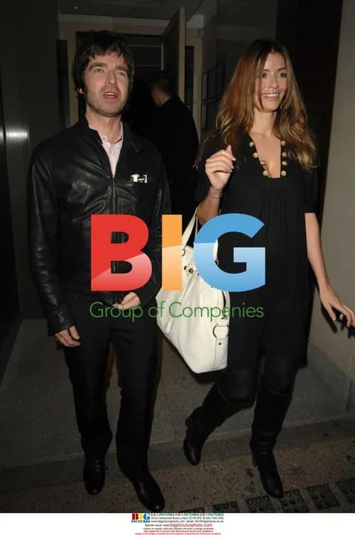 Noel Gallagher and Sara McDonald leaving Nobu