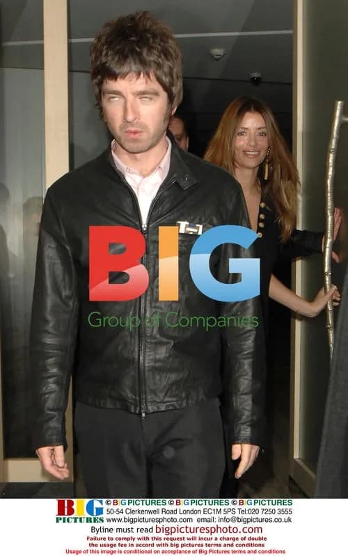Oasis star Noel Gallagher and girlfriend leaving Nobu