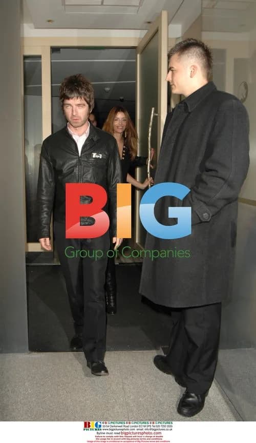 Noel Gallagher and Sara McDonald leaving Nobu restaurant
