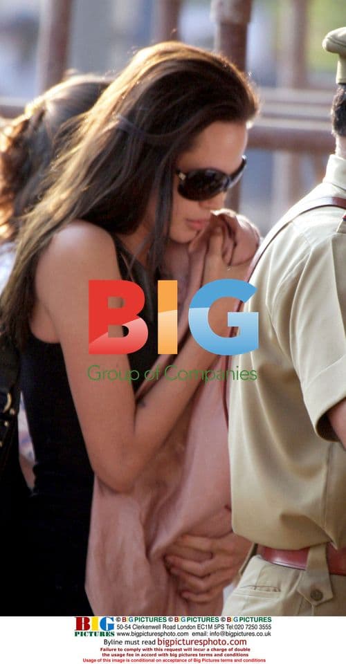 Angelina Jolie and Daughter in India
